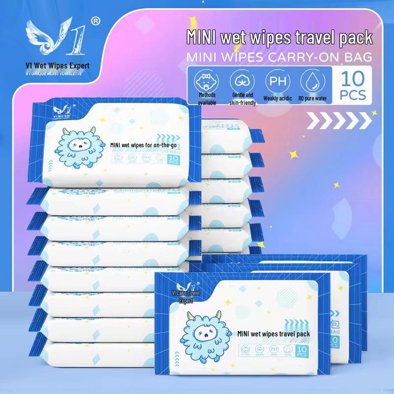 10-Pack [Newcomer Special] Portable Infant Wet Wipes for Hands, Mouth, and Diaper Area