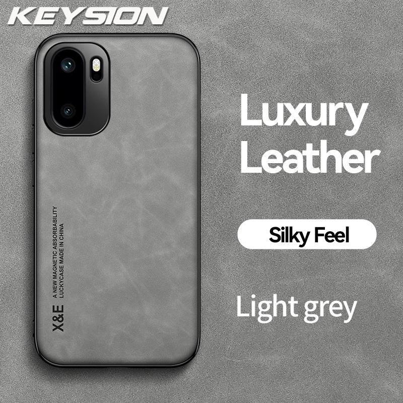 KEYSION Luxury Retro PU Leather Phone Case for OnePlus 15R Soft Silicone+PC Shockproof Phone Back Cover for OnePlus 1+ Ace 6 6T