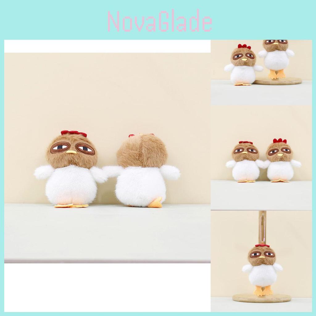 Adorable Porte-clés Poussin en Peluche Jouet Doux Pour Décoration de Sac Petit Poussin Mignon
