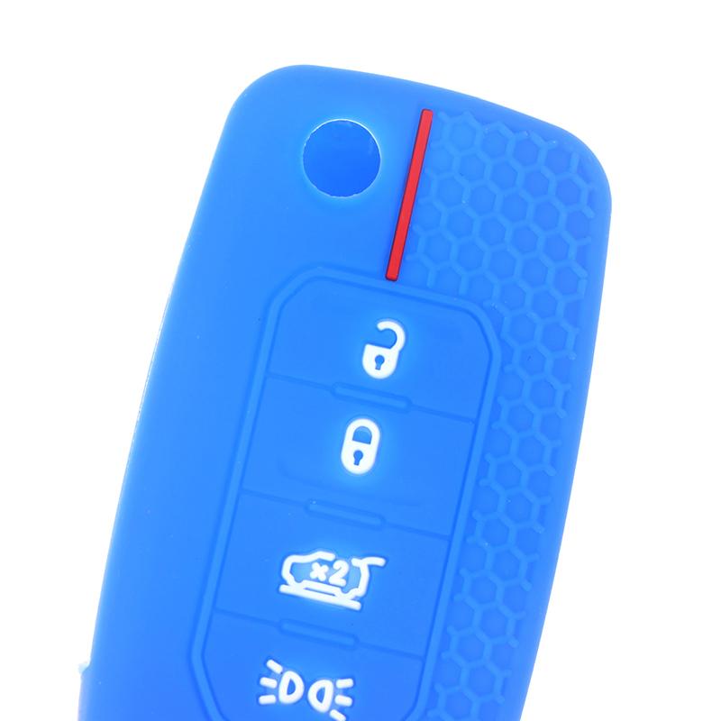 Silikon Schlüsselanhänger Autoschlüsselhülle Schlüssel Schale Abdeckung Für Jeep Cherokee Compass S Renegade Grand Commander Forjcuv Charger