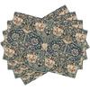 4/6pcs Retro Floral Placemats, Vintage Rustic French Art Fritillary Floral Table Mats Dining Room Tabletop Decor for Kitchen Tab