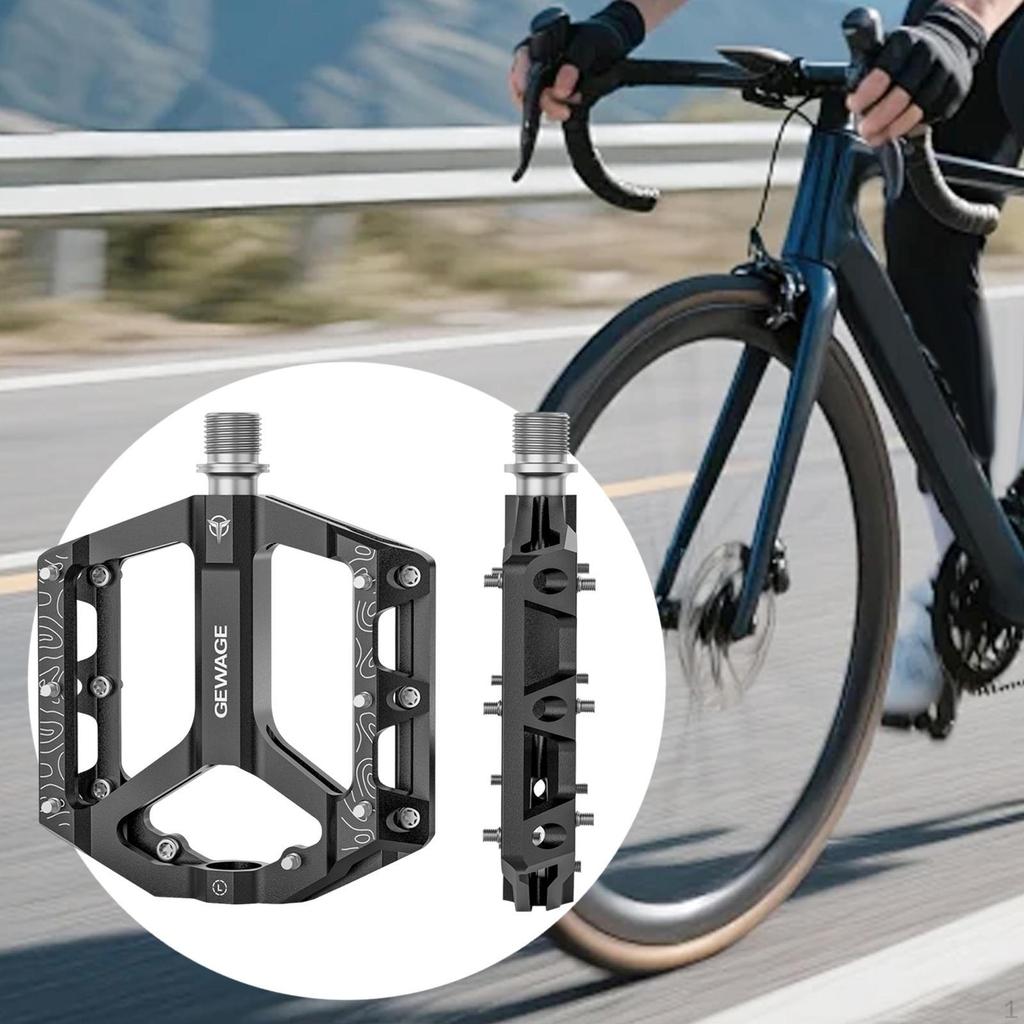 2 Pieces Bike Pedals Cycling Accessories Direct Replaces Flat Easy To Install for Maintenance