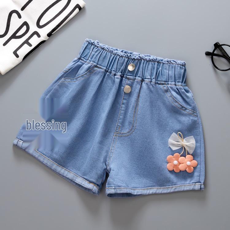 Disponibile: Pantaloncini di jeans da bambina 2025 - Nuovo stile per bambini e ragazzi, Capospalla sottile per bambine