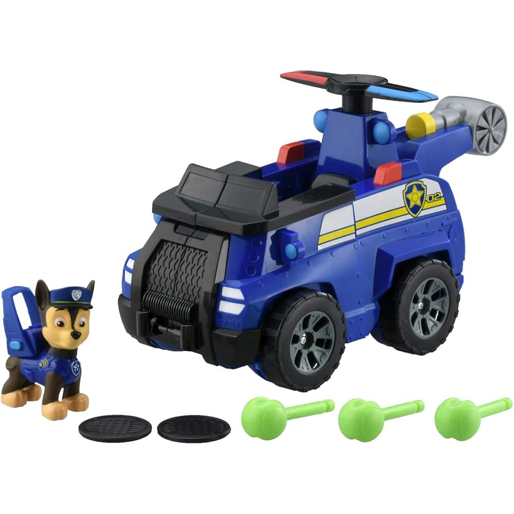 

Takara Tomy Paw Patrol Transforming Flying Vehicle Chase Toy with Action Features