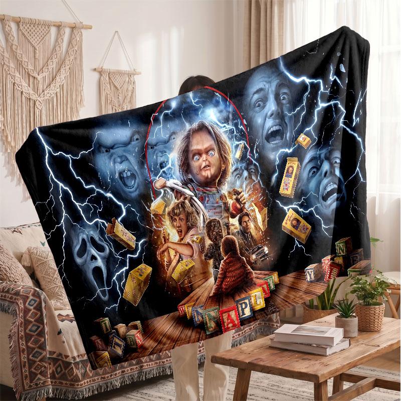 Warm Flannel BlanketChild's Play Chucky Tiffany Soft Cozy Throw Blanket for Bedroom Couch