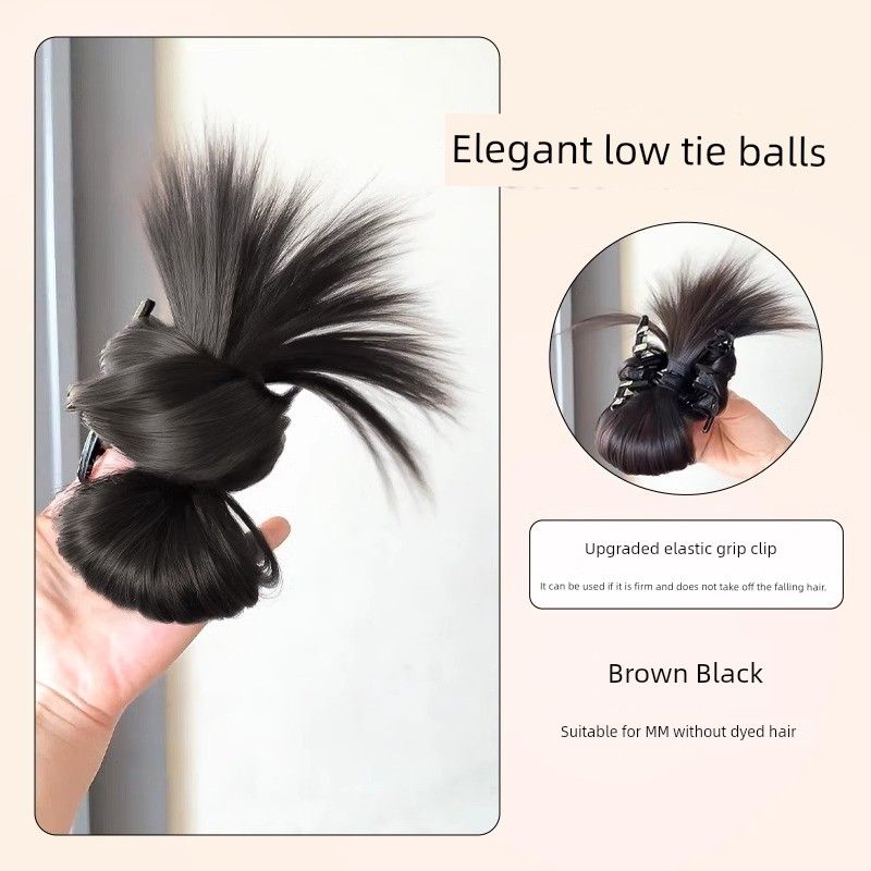 

Новое обновление Низкий пучок из куриных перьев Зажим для пучка Голова волана Прическа вверх Гаджет Боковой пучок Зажим-бутон Парик Сумка для волос Upgrade/high quality [Chicken Hair-Brown Black]]