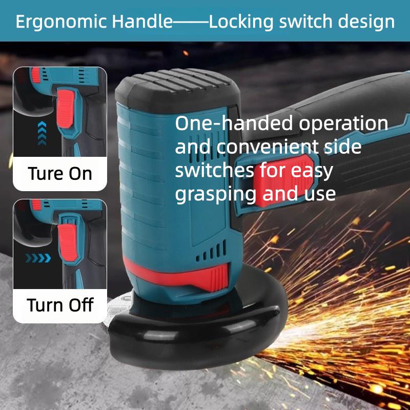 3inch Mini Multifunctional Angle Grinding Machine Handheld Lithium Angle Grinder Household Electric Grinding Tool