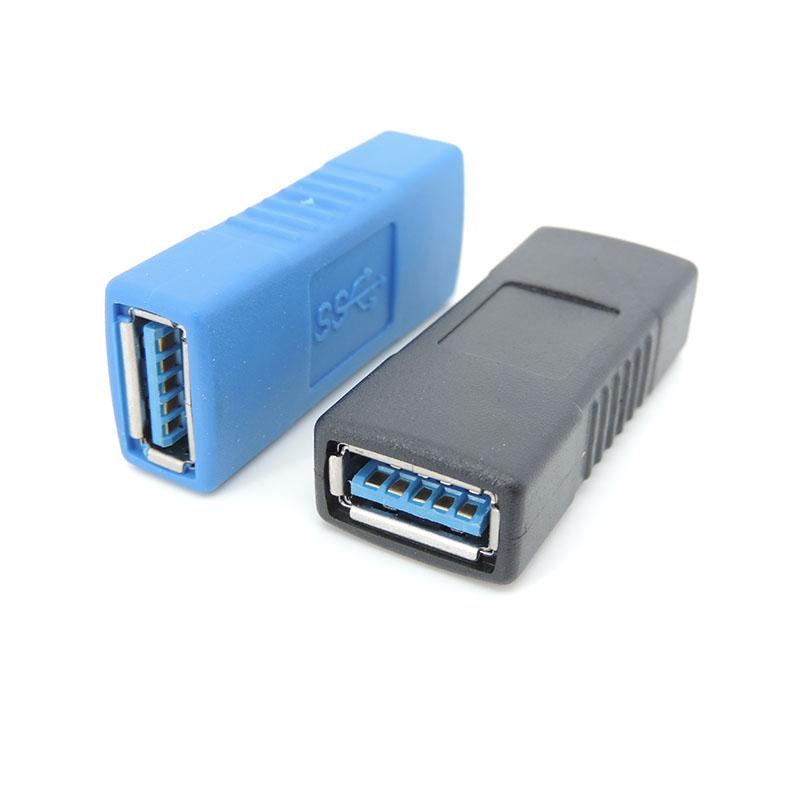 USB 3.0 Typ A Samec Samec Na Samec Samec Adaptér Konvertor Konektor USB 3.0 AM To AF Coupler pro kabel notebooku Prodlužovač modrý