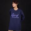 Astral Projection Punk Lettering Oversized Long Sleeve T-Shirt_Navy
