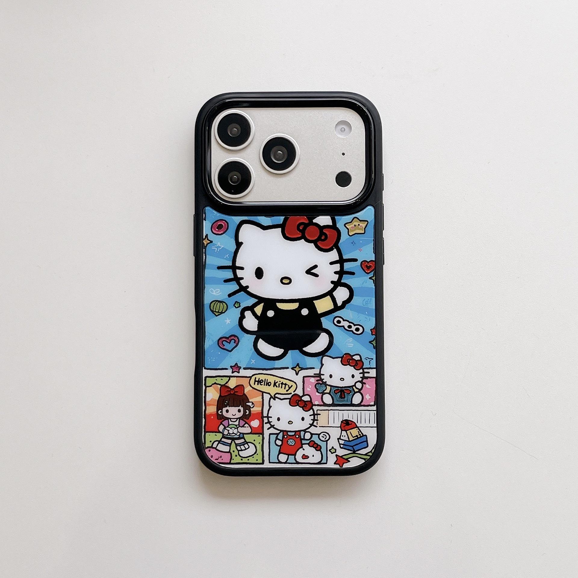 

Gilded Cute Kitty Cartoon Phone Case, Compatible with Apple Devices UV Transfer