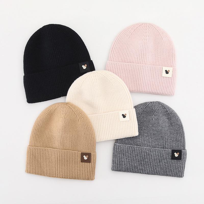 New Hat for Women In Autumn and Winter  Warm and Cold Versatile Knitted Hat with Velvet To Show Off Their Faces Small Wool Cold Hat for Men