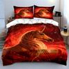 Fiery unicorn on galaxy. Bedding sets Duvet cover sets Duvet covers Pillowcases(1* Duvet Cover 2* Pillowcases without duvet insert)