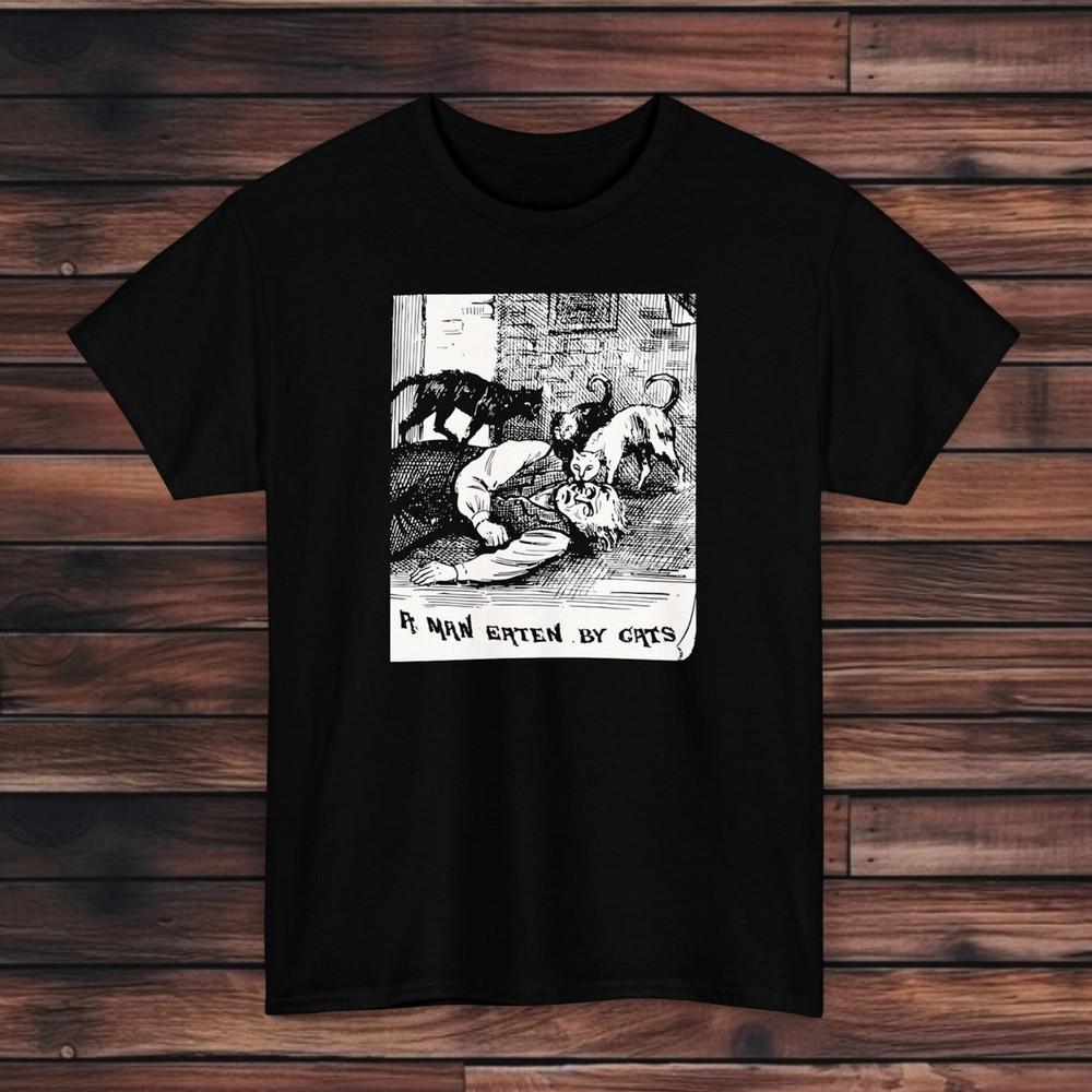 A Man EATEN By CATS Shirt, cute cat weird kawaii cult surreal avant garde Unisex