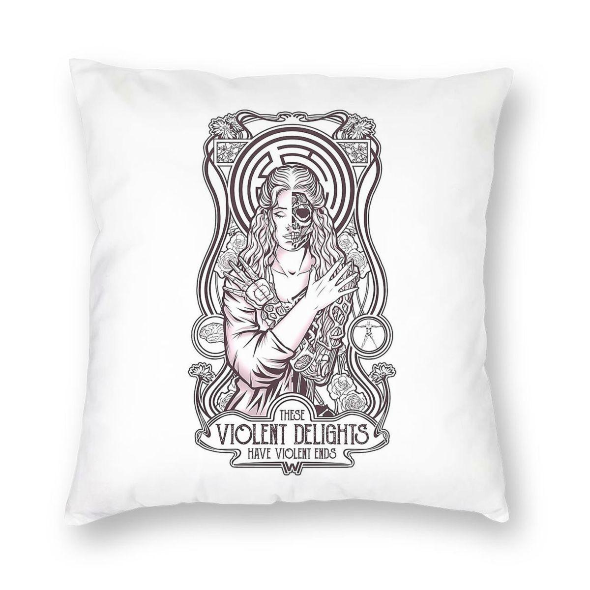 Westworld Dolores Violent Delights End Square Pillowcase Polyester Linen Velvet Pattern Decorative Pillow Case Car Cushion Cover 30x30cm