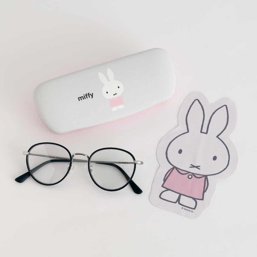 GreenFlash Miffy Glasses Case Cloth & Set, Gray, BM-462