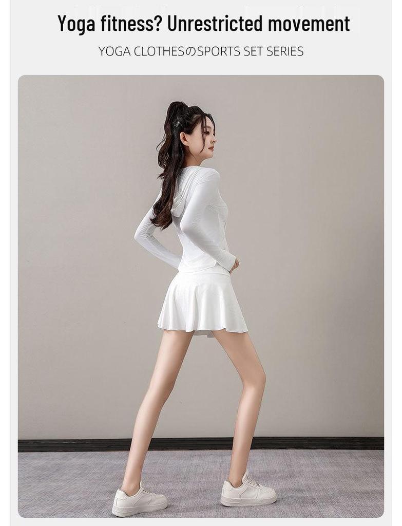 Women's 2024 Summer Ice Silk UV Protection Quick-Dry Hooded Sports Outfit