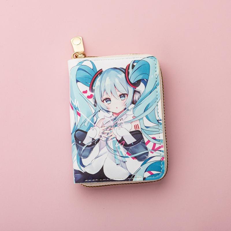 Anime Short Wallet Teen Fashion Simple Change Bag Card Bag Wallet