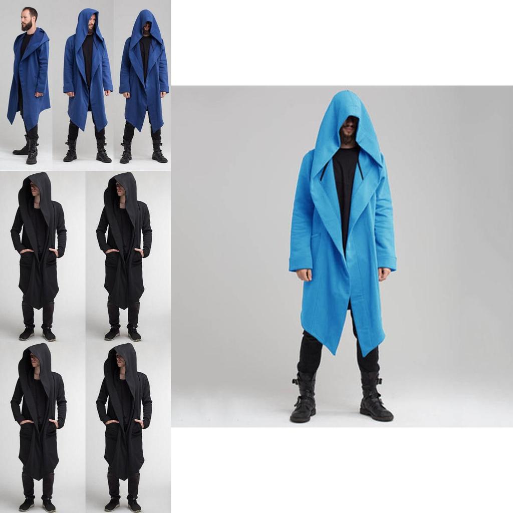 Men's Autumn Oversize Coat Long Sleeve Hooded Cloak Jacket Casual Solid Cardigan For Ultimate Comfort And Style