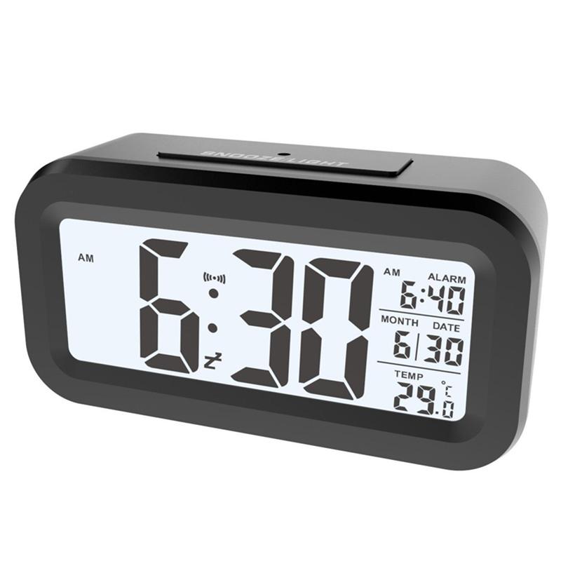 2025 NEW Temperature Version Alarm Clock Silent Clock Electronic Clock Light Sensing Alarm Clock With Voice Student Alarm Clock