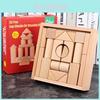Wooden Building Blocks Set For Kids With Large Natural Grain For Early Education And Play