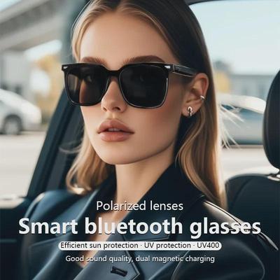 GS01 Bluetooth Smart Glasses: UV-geschützte, polarisierte Brille für Musik, Anrufe, Autofahren & Navigation