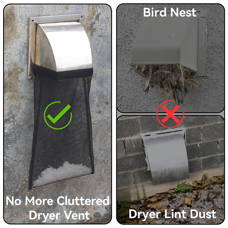 Wall Exhaust Covers Reusable Dryer Vent Dust Filter Bag Lint Trap Dryer Vent Lint Bags Dust Bag For Outside