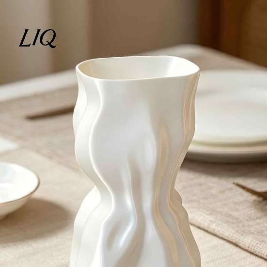 Elegant Housewarming Gift 3D Printed Flower Vase, Modern Minimalist Vase for Living Room Glass Plant Pot Bedroom Home Decor, Creative Floral