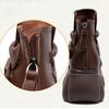 Johnature Thick Sole Height Increasing Retro Hollow-out Peep Toe Roman Sandals Versatile Women's Platform Shoes