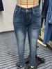 European & American Cross-Border Mid-Waist Washed Stretch Butt-Lifting Women's Skinny Jeans