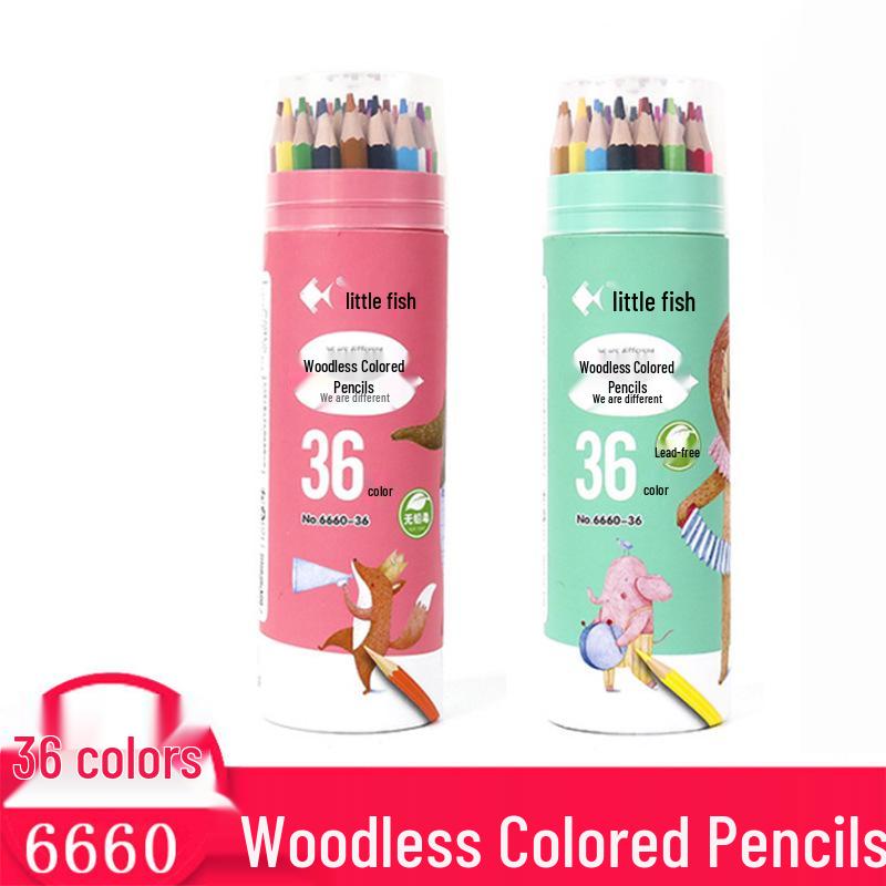Little Fish Yellow Hexagonal Colored Pencils Set for Students - Custom Logo Available