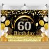 Sfondo 60° Compleanno Donna Uomo 60 Anni Decorazioni Compleanno Articoli per Feste Palloncini Glitterati Stendardo Sessanta Oggetto di Scena per Servizio Fotografico