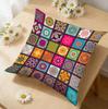 1Pc Bohemian Multicolor Geometric Mandala Print Cushion Cover for Sofa Bedroom Living Room Home Decor x-2