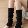 White Women's Thick Knit Leg Warmers - Autumn/Winter Calf-Length Socks