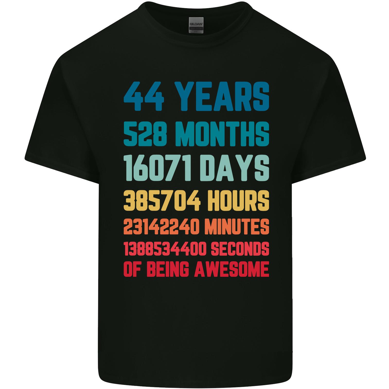 

44th Birthday 44 Year Old Mens Light Cotton T-Shirt Mens Womens Tees Top XL