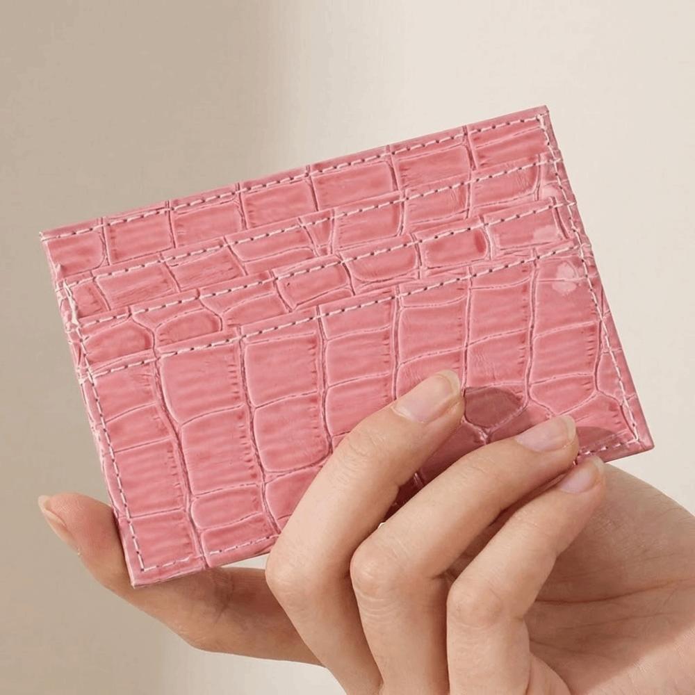 Fashion Solid Color Mini Card Holder Multi-functional Ultra-thin Bank Card Case Korean Style Wallet Coin Purse Student