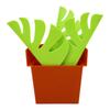 Toothbrush Holder Mirror Mount Flowerpot Design Toothbrush Organizer with Leaves for Home Hotel Bathroom