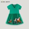 Summer Boys' European & American Style Short Sleeve Pullover Two-Piece Cartoon Set