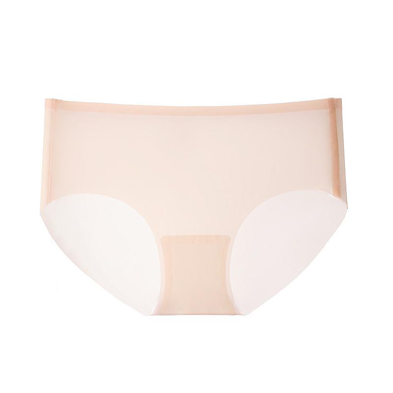 Quick-drying Liquid Foundation Underwear 1A Antibacterial Mulberry Silk Bottom Crotch Seamless Ice Silk Sexy Briefs Head Low Waist Women