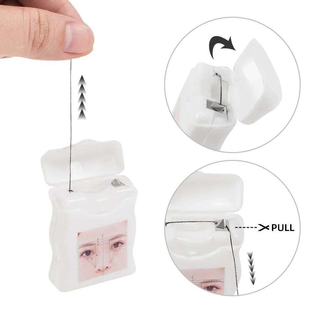 Microblading Mapping String Pre-Inked Eyebrow Marker Thread Tattoo Brows Point 10m Pre Inked Tattoo PMU String for Mapping