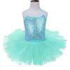 Kids Girls Ballet Dance Tutus Sleeveless Tulle Sequins Ballerina Dancewear Swan Lake Performance Costume Dance Dress Tutu Dress