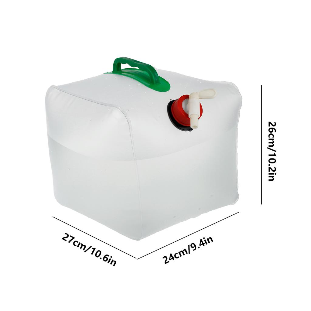 10L/20L Camping Water Canisters with Tap Foldable Drinking Water Tank PVC Water Storage Bag Water Bucket for Outdoor Camping BBQ