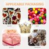 4 pcs Gold Crown Toppers with Dome Party Bell Candy Storage Boxes Fillable for Cosmetics Pills Party Decorations