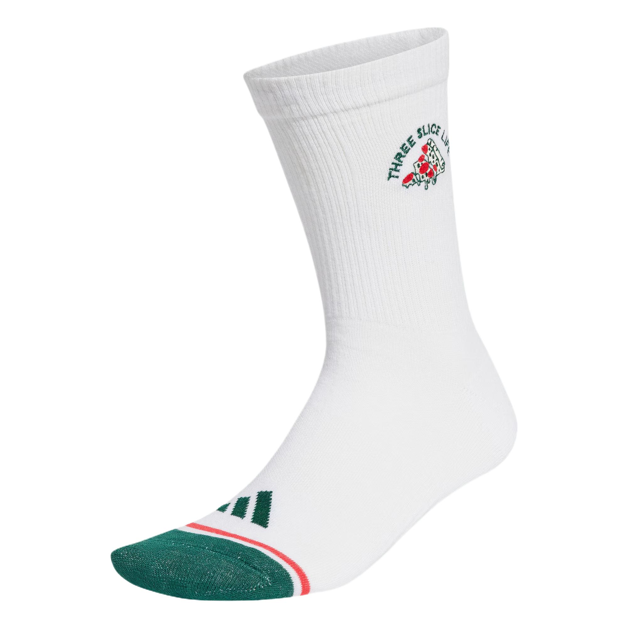 Adidas GRAPHIC SOCKS Crew Socks Unisex 1 Pack White/Forest Green JI6332 L