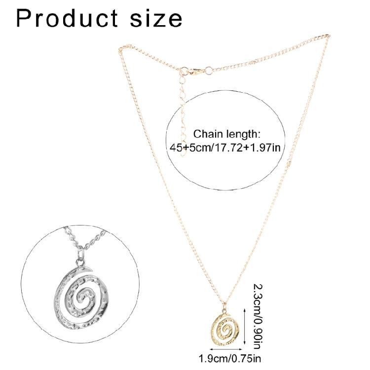 Sophisticated  Pendant Necklace Trendy Spirals Circles Necklace Neckchain Adornment for Daily Wear Dates Parties