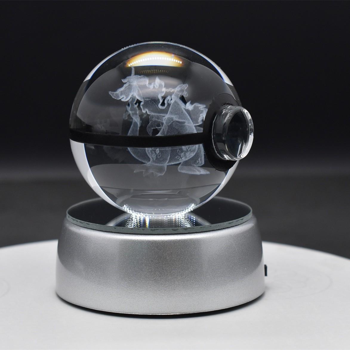 

Креативна кришталева куля 3D Іві Покемон Сонце-Місяць: Барвистий, Світний Дитячий Подарунок Base: 6.3CM, Ball: 5CM