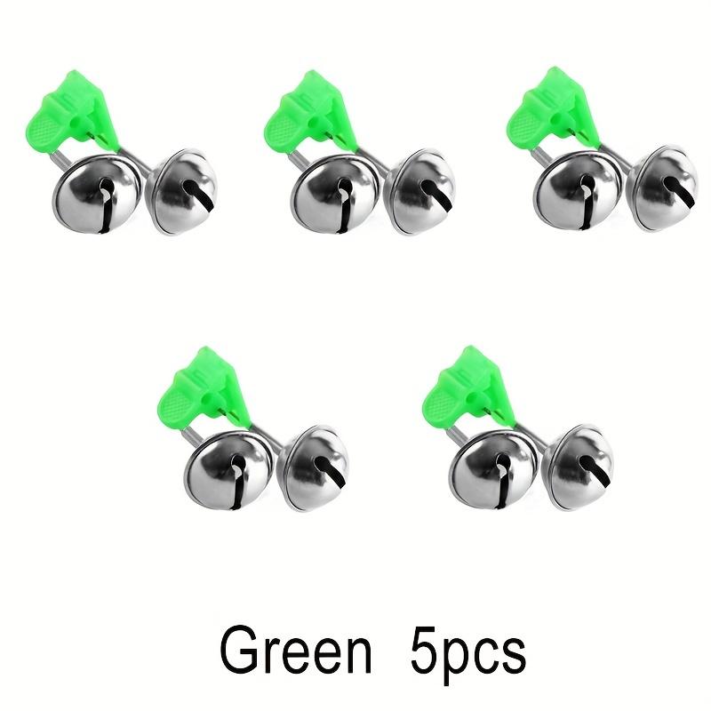 

5/10 шт. Сигнализаторы поклевки для удочки, колокольчик, зажим для удочки, зажим для наконечника, кольцо-колокольчик, зеленый ABS, рыболовный аксессуар для улицы, металл 5pcs зелёный