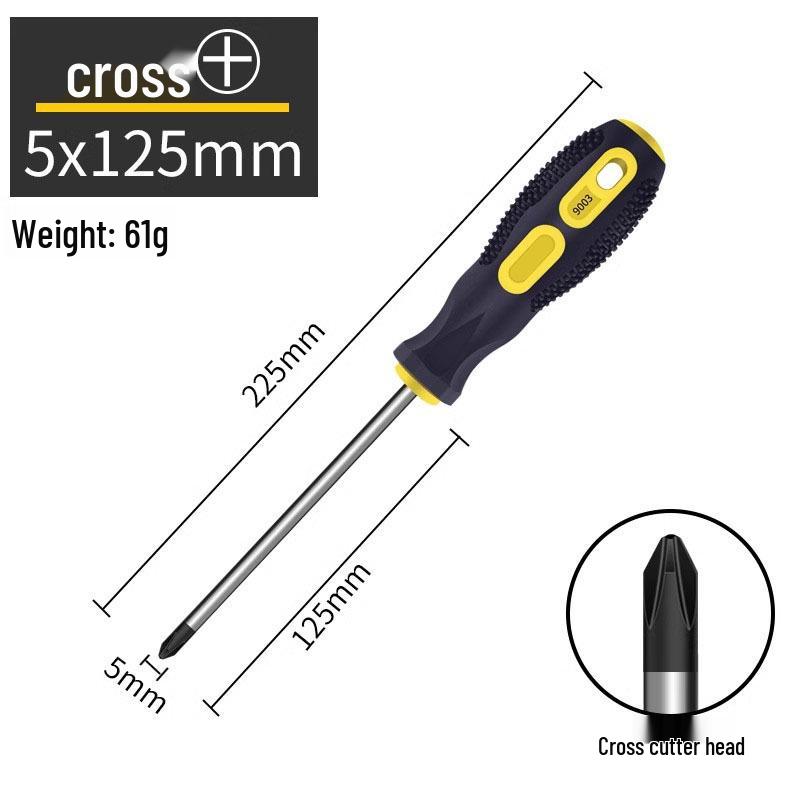 High-Strength Phillips & Slotted Screwdriver Set with Non-Slip Magnetic Handle and Chrome Vanadium for Enhanced Durability.