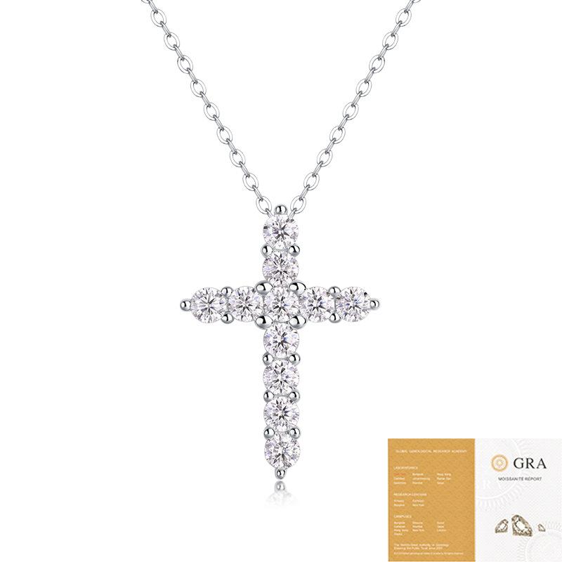 Moissanit Dia 3,0 mm 1,1 CT Pandantiv Femeie Colier Sier pentru Femei Lanțuri Petrecere Nuntă Bijuterii Fine Colier din Argint Sterling 925