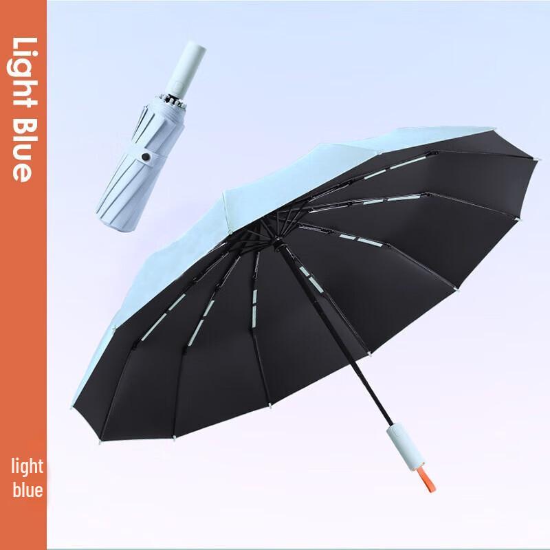 Red Leaf Fully Automatic UV Protection Foldable Umbrella