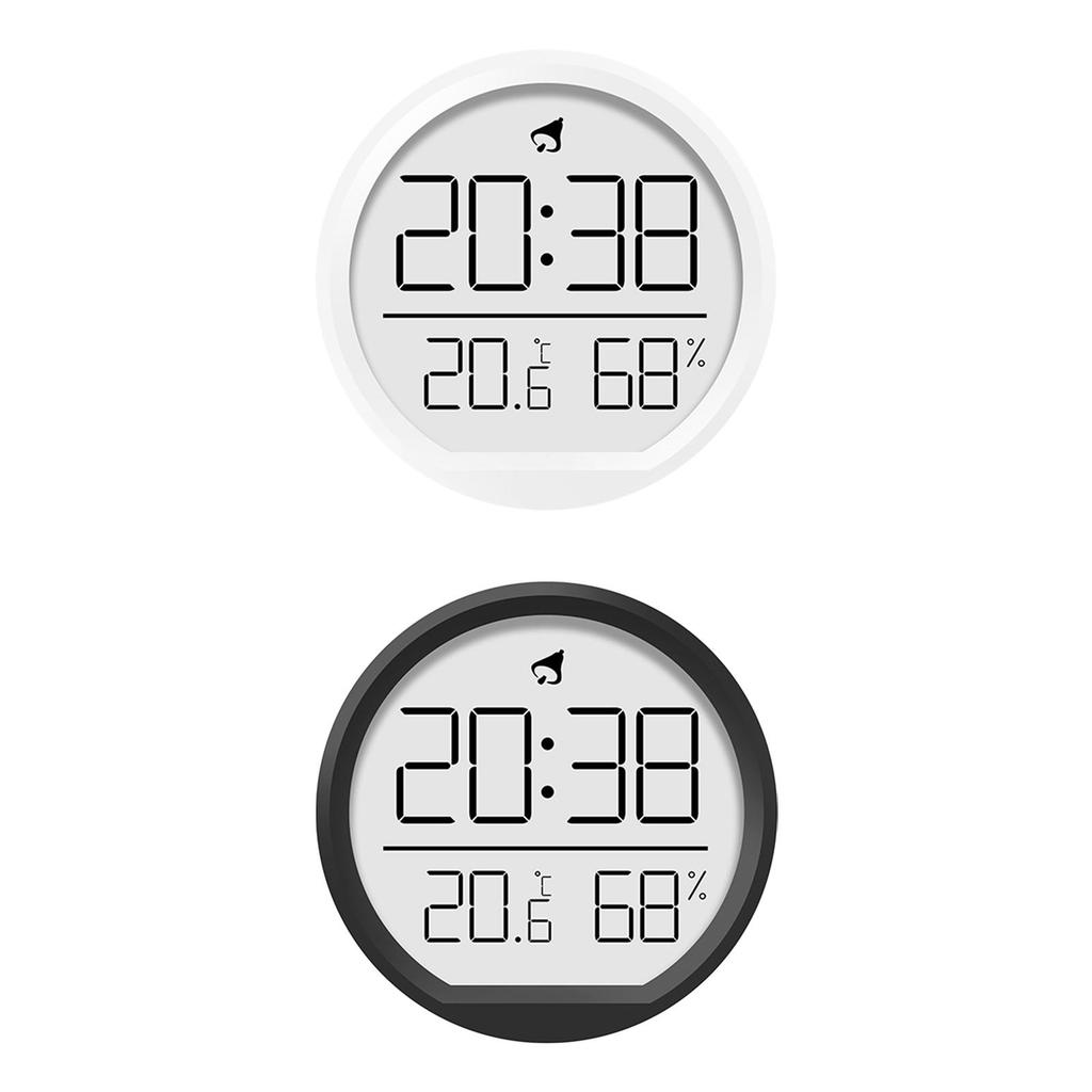 Digital Alarm Clock Wall Clock Round 7.4cm Battery Powered for Elderly